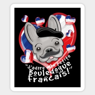 I love my little French Bulldog! Sticker